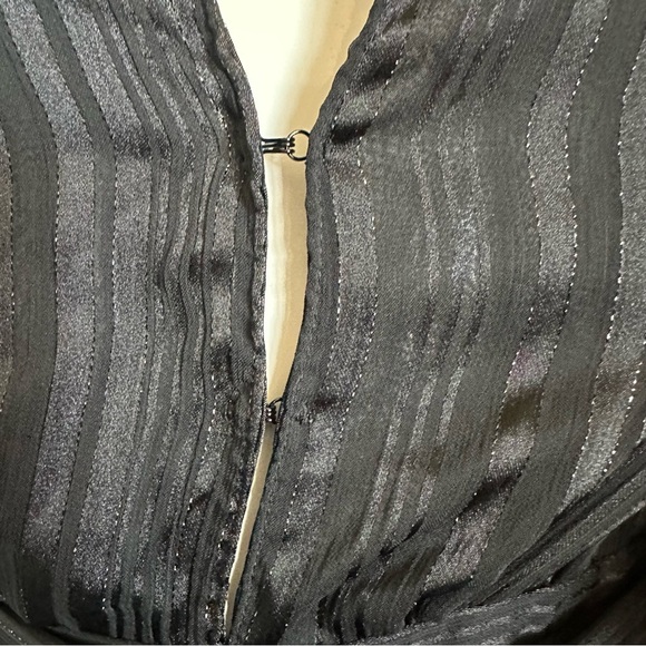 Victoria secret black plisse wrap wide-leg jumpsuit,  Chiffon Wrap Jumpsuit. - Picture 4 of 10